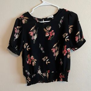 Sienna Sky Floral Black Blouse